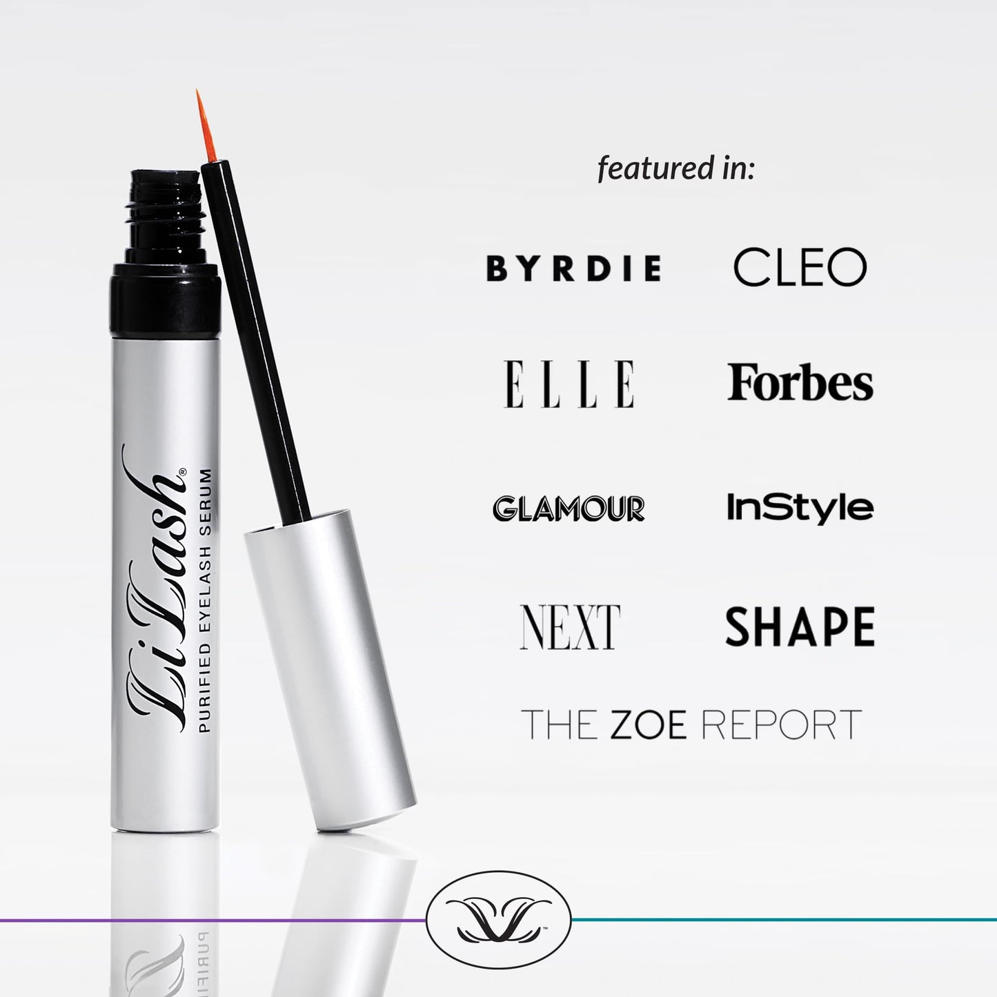 LiLash Purified Eyelash Serum for Longer & Fuller-Looking Lashes - Eyelash Enhancer, Safe for Use with Contacts, Lash Extensions, Sensitive Eyes - Vegan & Cruelty-free (2mL, 90-Day Supply)