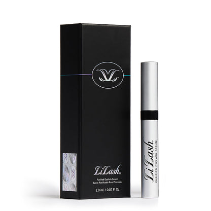 LiLash Purified Eyelash Serum for Longer & Fuller-Looking Lashes - Eyelash Enhancer, Safe for Use with Contacts, Lash Extensions, Sensitive Eyes - Vegan & Cruelty-free (2mL, 90-Day Supply)