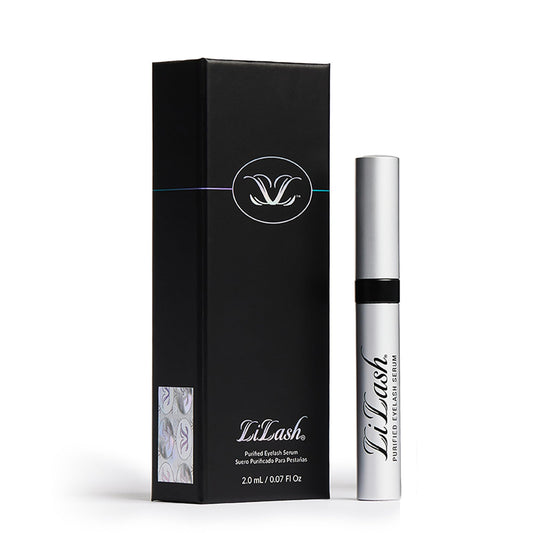 LiLash Purified Eyelash Serum for Longer & Fuller-Looking Lashes - Eyelash Enhancer, Safe for Use with Contacts, Lash Extensions, Sensitive Eyes - Vegan & Cruelty-free (2mL, 90-Day Supply)