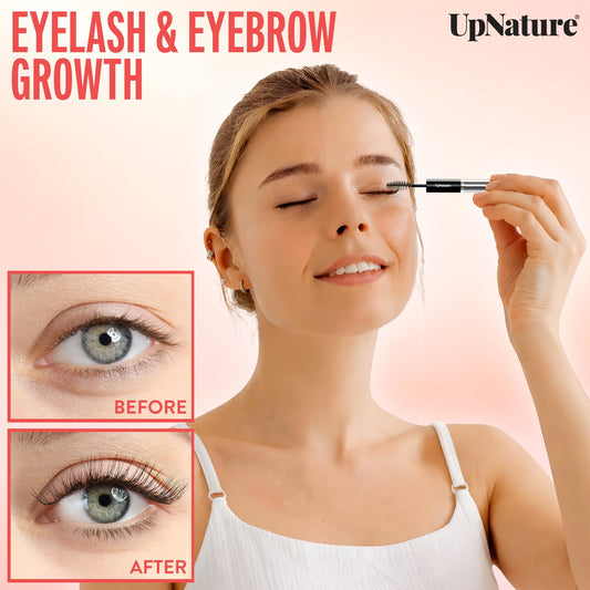 UpNature Lash Serum for Eyelash Growth - 100% USDA Organic Castor Oil for Eyelashes and Eyebrows Hexane Free (2oz Glass Bottle)