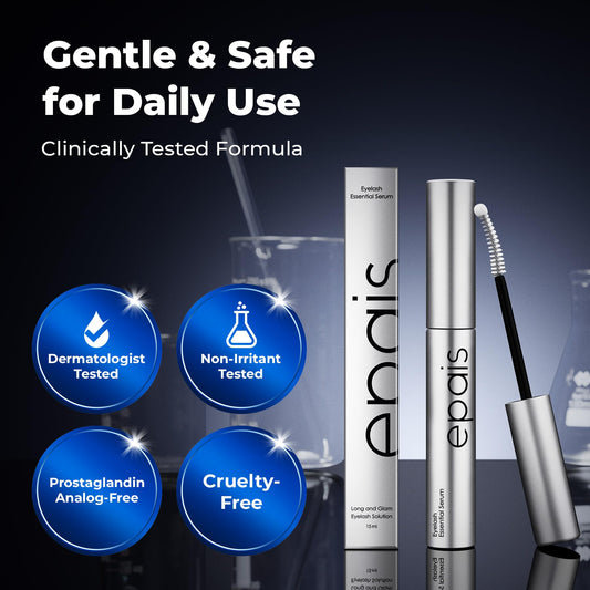 EPAIS Eyelash Growth Serum & Lash Conditioner, 7 Peptide & Biotin Formula for Longer & Fuller Looking Lashes and Brows, Prostaglandin-Free, Jumbo 15ml (3+ Month Supply), Korean Lash Serum